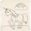 Skopose størrelse 37 x 41 cm 110 g/m2 lys natur | enhjørninger