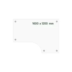 Skrivebord DNA, Antracit 1600x1200 mm Højre I-ben/Hvid