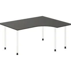 Skrivebord DNA, Antracit 1600x1200 mm Højre I-ben/Hvid