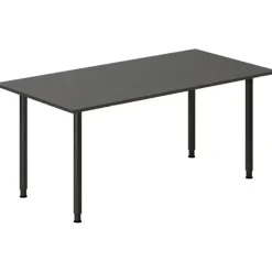 Skrivebord DNA, Antracit 1600x800 mm I-ben/Sort