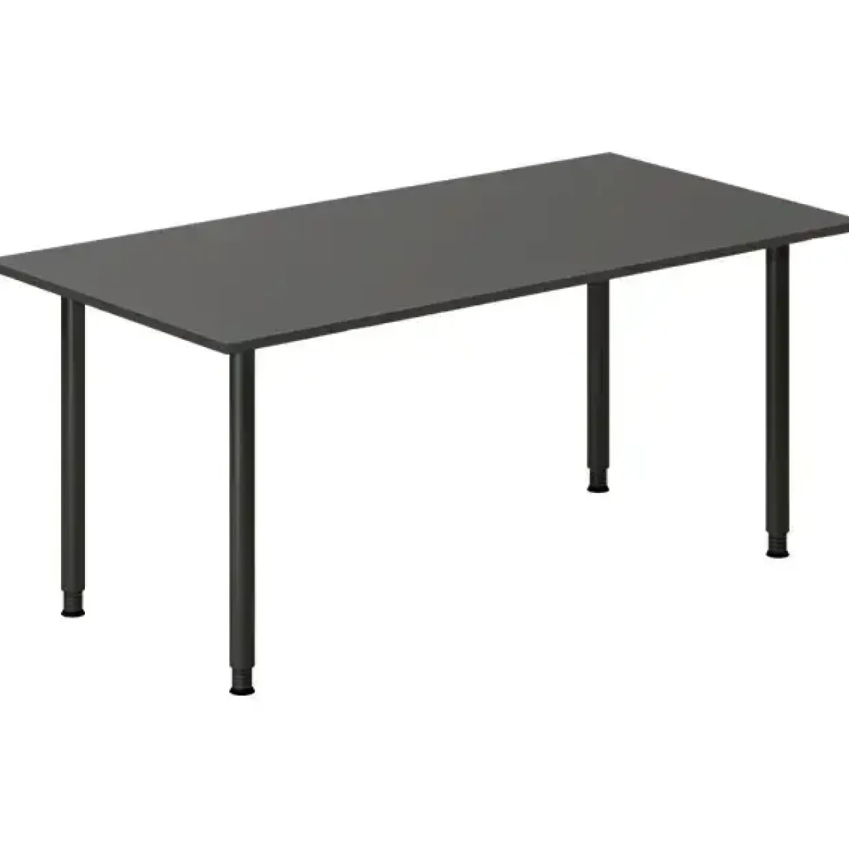 Skrivebord DNA, Antracit 1600x800 mm I-ben/Sort