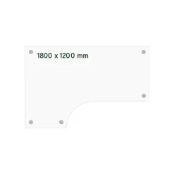 Skrivebord DNA, Antracit 1800x1200 mm Venstre I-ben/Sort