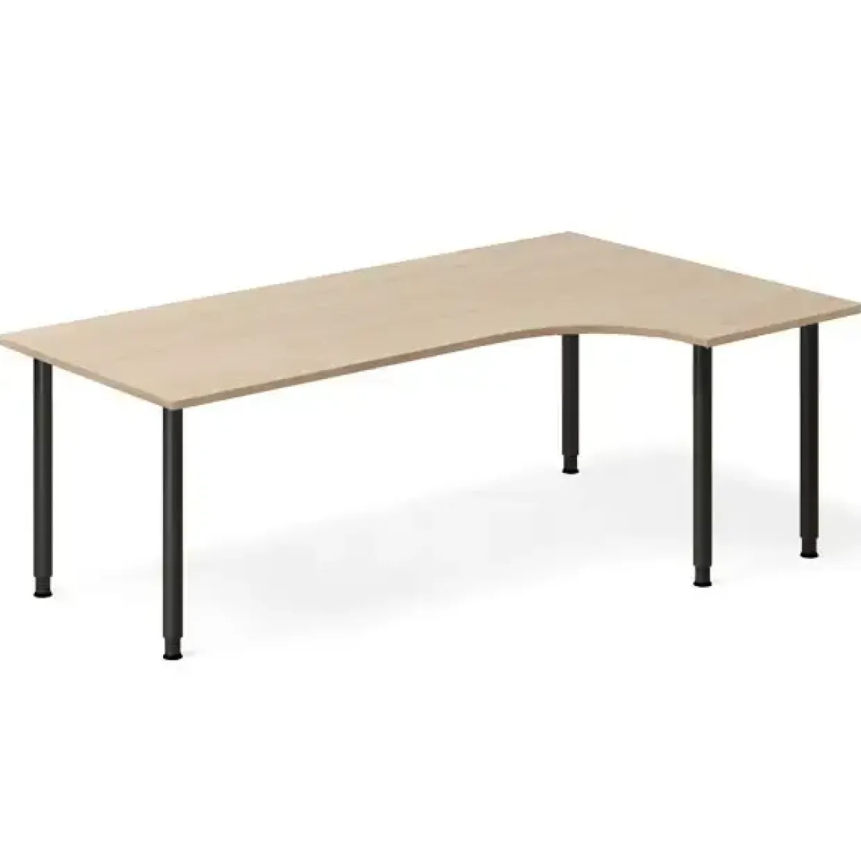 Skrivebord DNA, Eg 2000x1200mm Højre I-ben/Sort