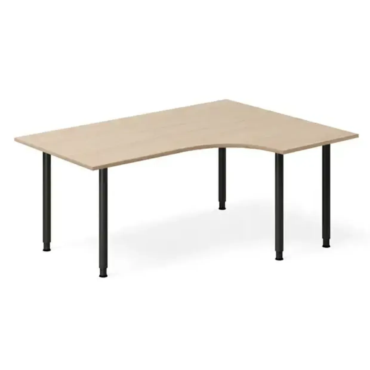 Skrivebord DNA, Eg 1600x1200mm Højre I-ben/Sort