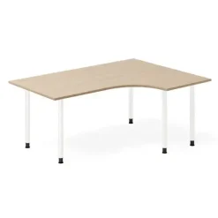 Skrivebord DNA, Eg 1600x1200mm Højre I-ben/Hvid