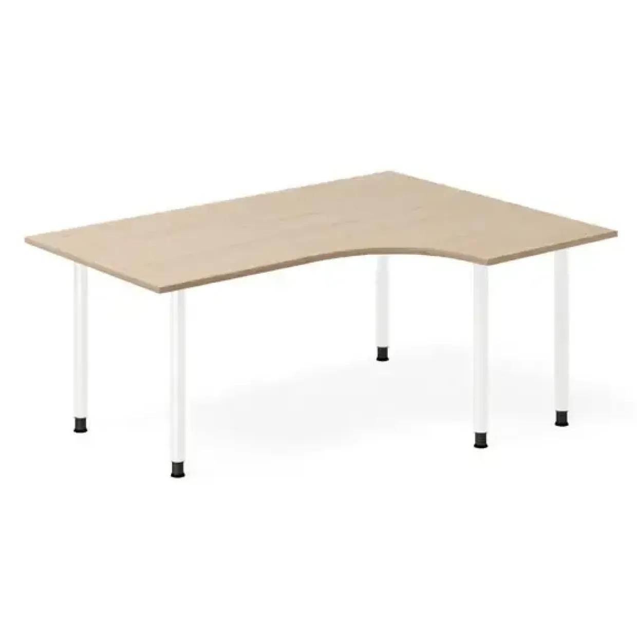 Skrivebord DNA, Eg 1600x1200mm Højre I-ben/Hvid