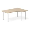 Skrivebord DNA, Eg 1600x1200mm Højre I-ben/Alugrå