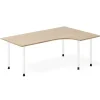 Skrivebord DNA, Eg 1800x1200mm Højre I-ben/Hvid