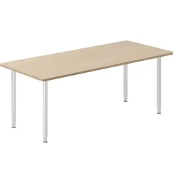 Skrivebord DNA, Eg 1800x800mm I-ben/Alugrå