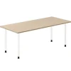 Skrivebord DNA, Eg 1800x800mm I-ben/Hvid