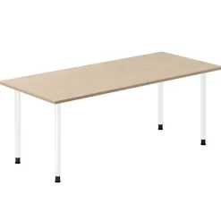 Skrivebord DNA, Eg 1800x800mm I-ben/Hvid