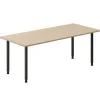 Skrivebord DNA, Eg 1800x800mm I-ben/Sort