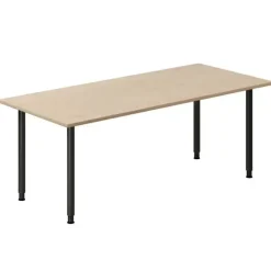 Skrivebord DNA, Eg 1800x800mm I-ben/Sort