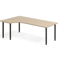 Skrivebord DNA, Eg 2000x1200mm Venstre I-ben/Sort