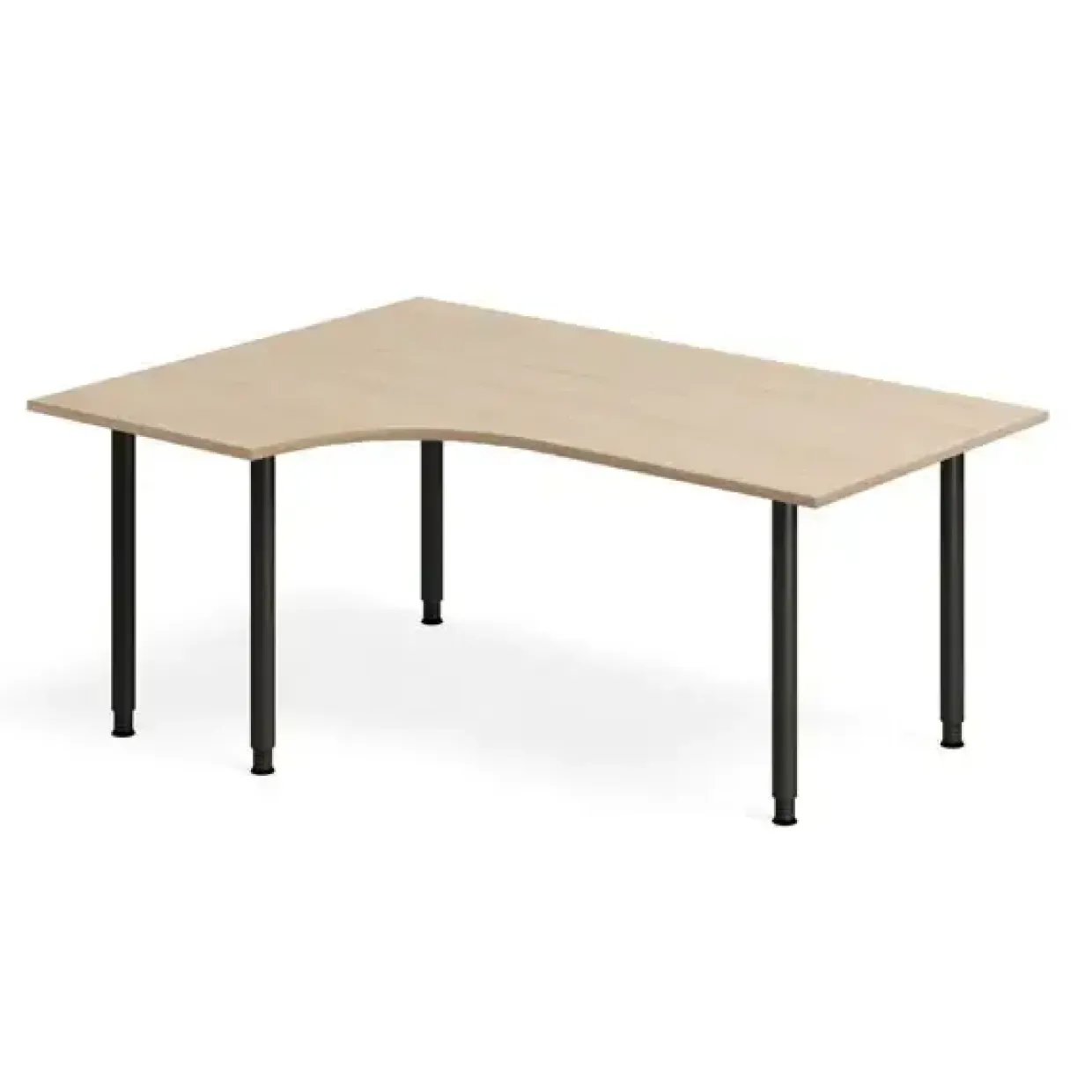 Skrivebord DNA, Eg 1600x1200mm Venstre I-ben/Sort