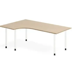 Skrivebord DNA, Eg 1800x1200mm Venstre I-ben/Hvid