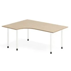 Skrivebord DNA, Eg 1600x1200mm Venstre I-ben/Hvid