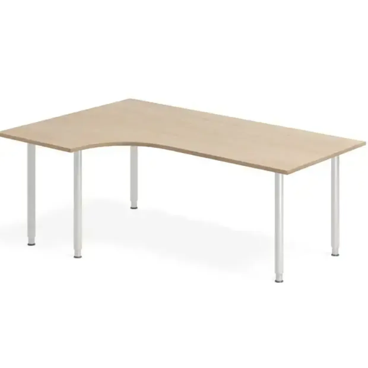Skrivebord DNA, Eg 1800x1200mm Venstre I-ben/Alugrå