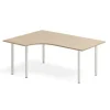 Skrivebord DNA, Eg 1600x1200mm Venstre I-ben/Alugrå