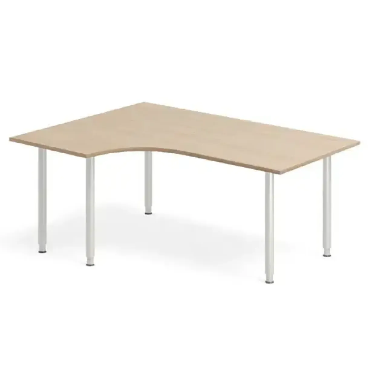 Skrivebord DNA, Eg 1600x1200mm Venstre I-ben/Alugrå