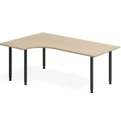 Skrivebord DNA, Eg 1800x1200mm Venstre I-ben/Sort