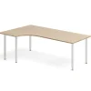 Skrivebord DNA, Eg 2000x1200mm Venstre I-ben/Alugrå