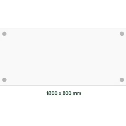 Skrivebord DNA, Hvid 1800x800 mm I-ben/Alugrå
