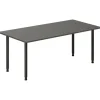Skrivebord - DNA 1800x800 mm - Antracit laminat - Sort I-ben