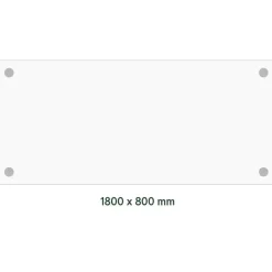 Skrivebord - DNA 1800x800 mm - Antracit laminat - Sort I-ben