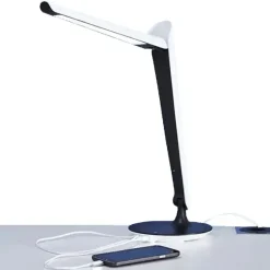 Skrivebordslampe LED Tulip 8W USB hvid/sort