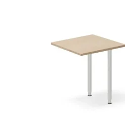 Skrivebord, tilbyg DNA Eg 600x600mm I-ben Alugrå