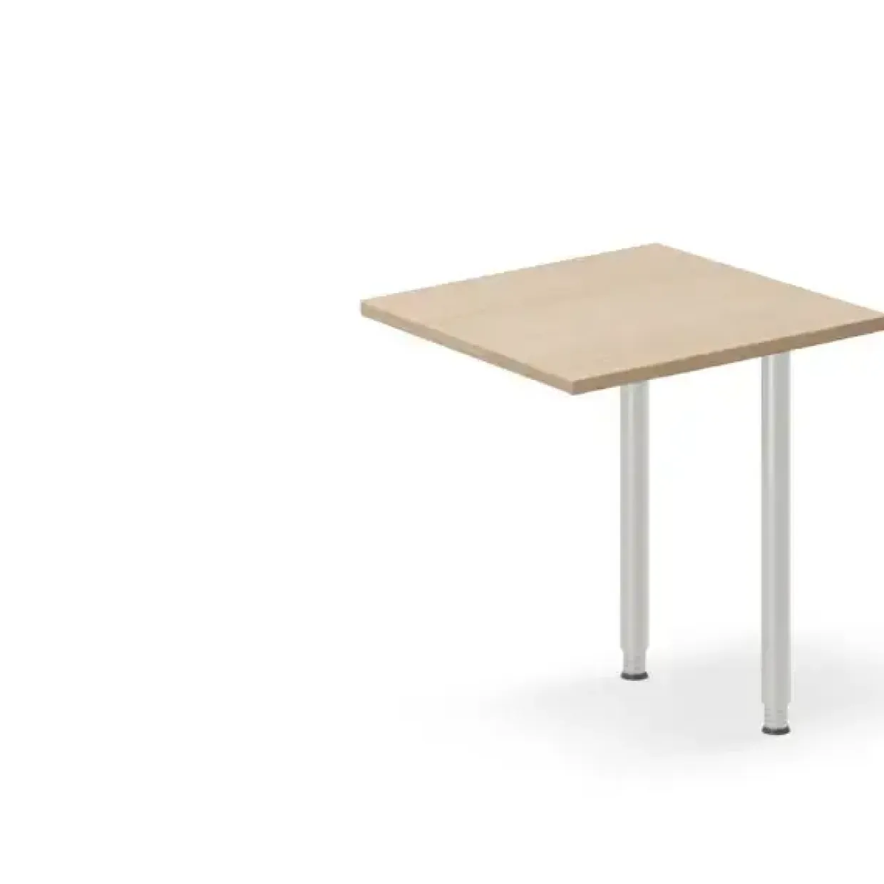 Skrivebord, tilbyg DNA Eg 600x600mm I-ben Alugrå