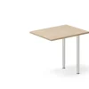Skrivebord, tilbyg DNA Eg 800x600mm I-ben Alugrå