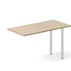 Skrivebord, tilbyg DNA Eg 1200x600mm I-ben Alugrå
