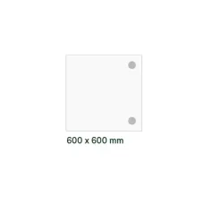 Skrivebord, tilbyg DNA Hvid 600x600 mm I-ben Alugrå