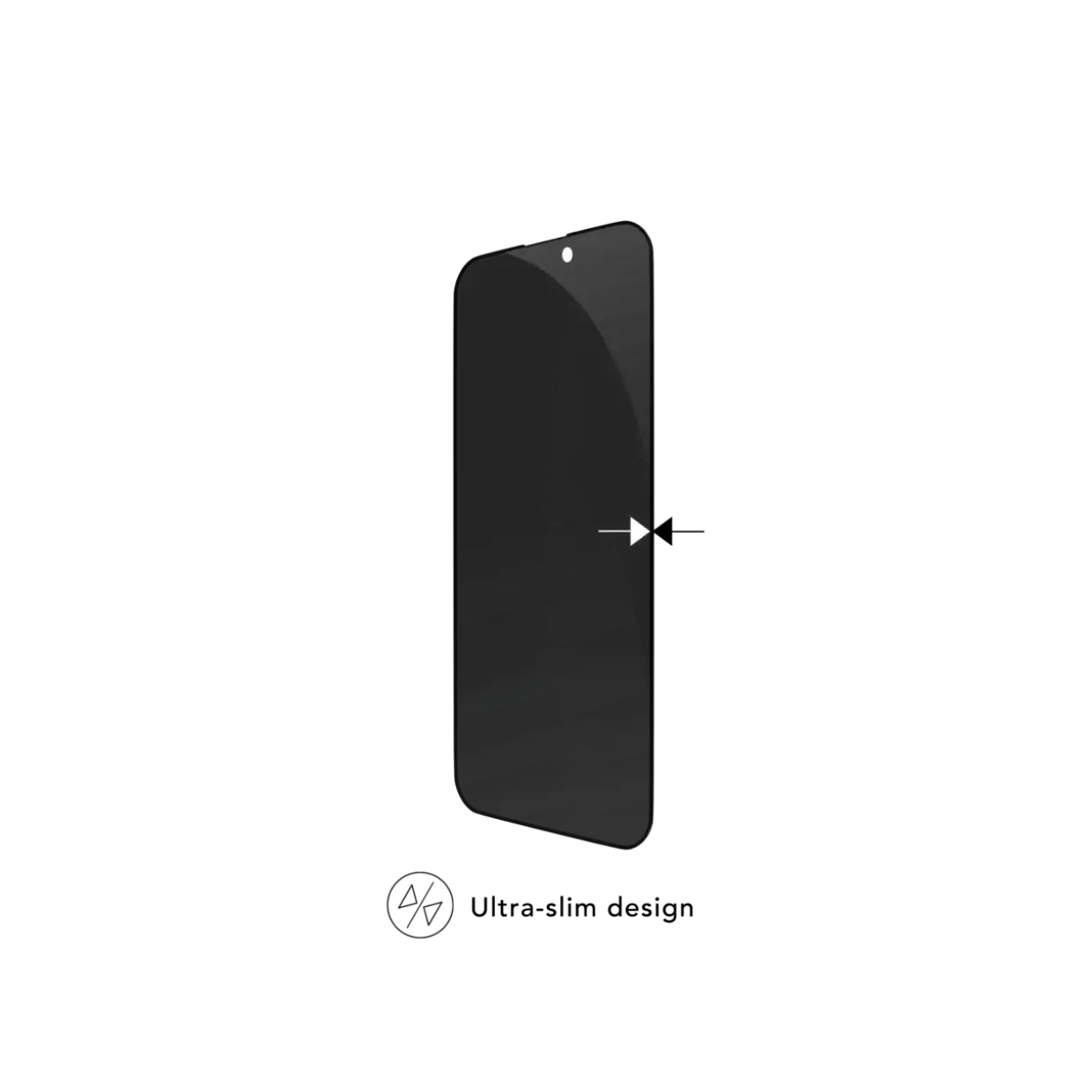 Skærmbeskyttelse - Dbramante1928 - eco-shield - iPhone 15 Pro - Privacy sort
