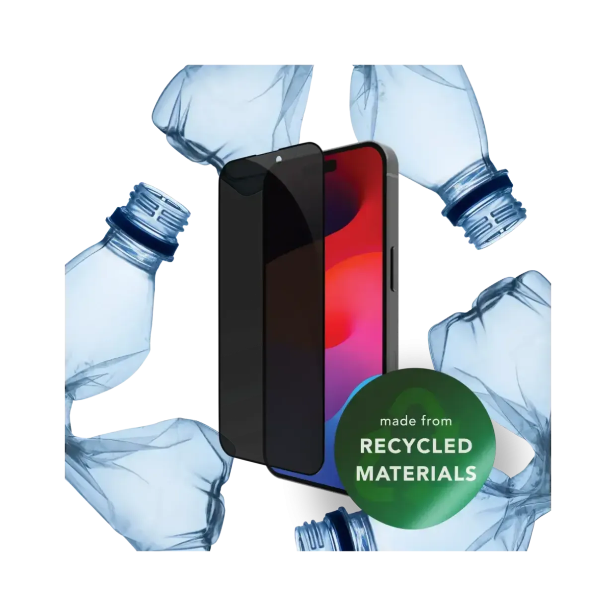 Skærmbeskyttelse - Dbramante1928 - eco-shield - iPhone 15 Pro - Privacy sort