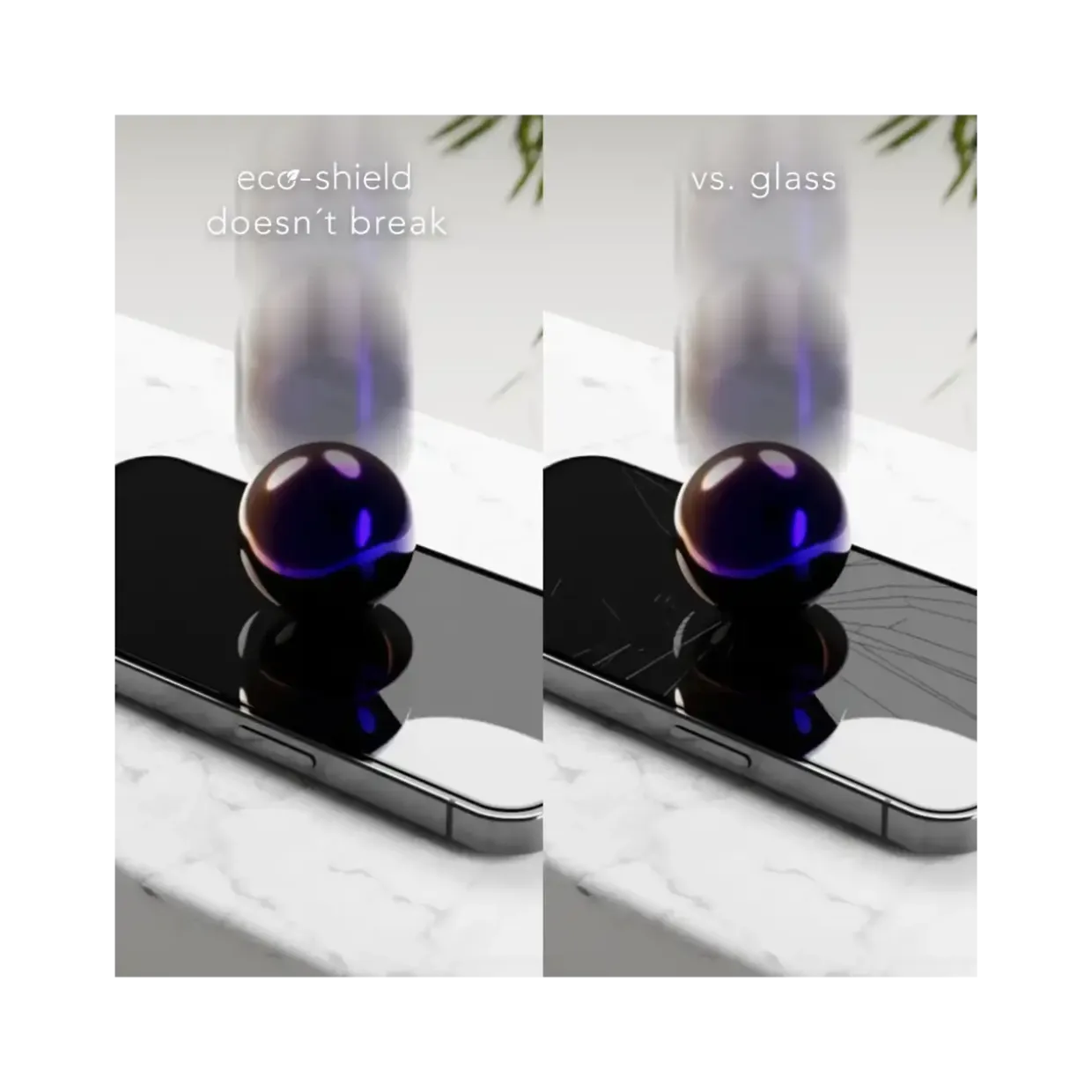 Skærmbeskyttelse - Dbramante1928 - eco-shield - iPhone 15 Pro - Privacy sort