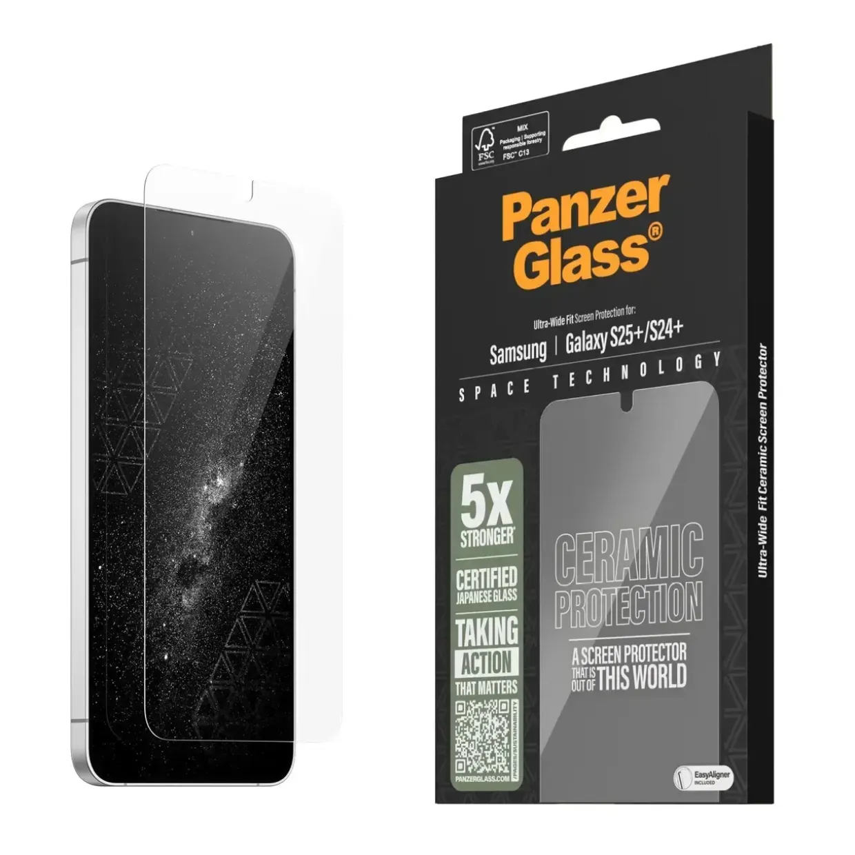 Skærmbeskyttelse PanzerGlass Ceramic Screen Protector Galaxy S25+ UWF