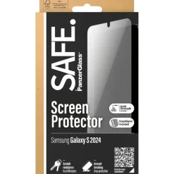 Skærmbeskytter - SAFE. by PanzerGlass - Galaxy S24 - Recycled Glass - Ultra-Wide Fit