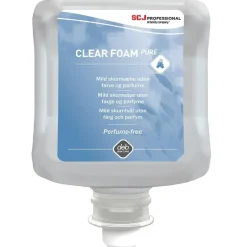Skumsæbe Clear FOAM Pure Ecolabel uden Farve/Parfume til dispenser 1 ltr - 6 fl x 1 ltr/krt