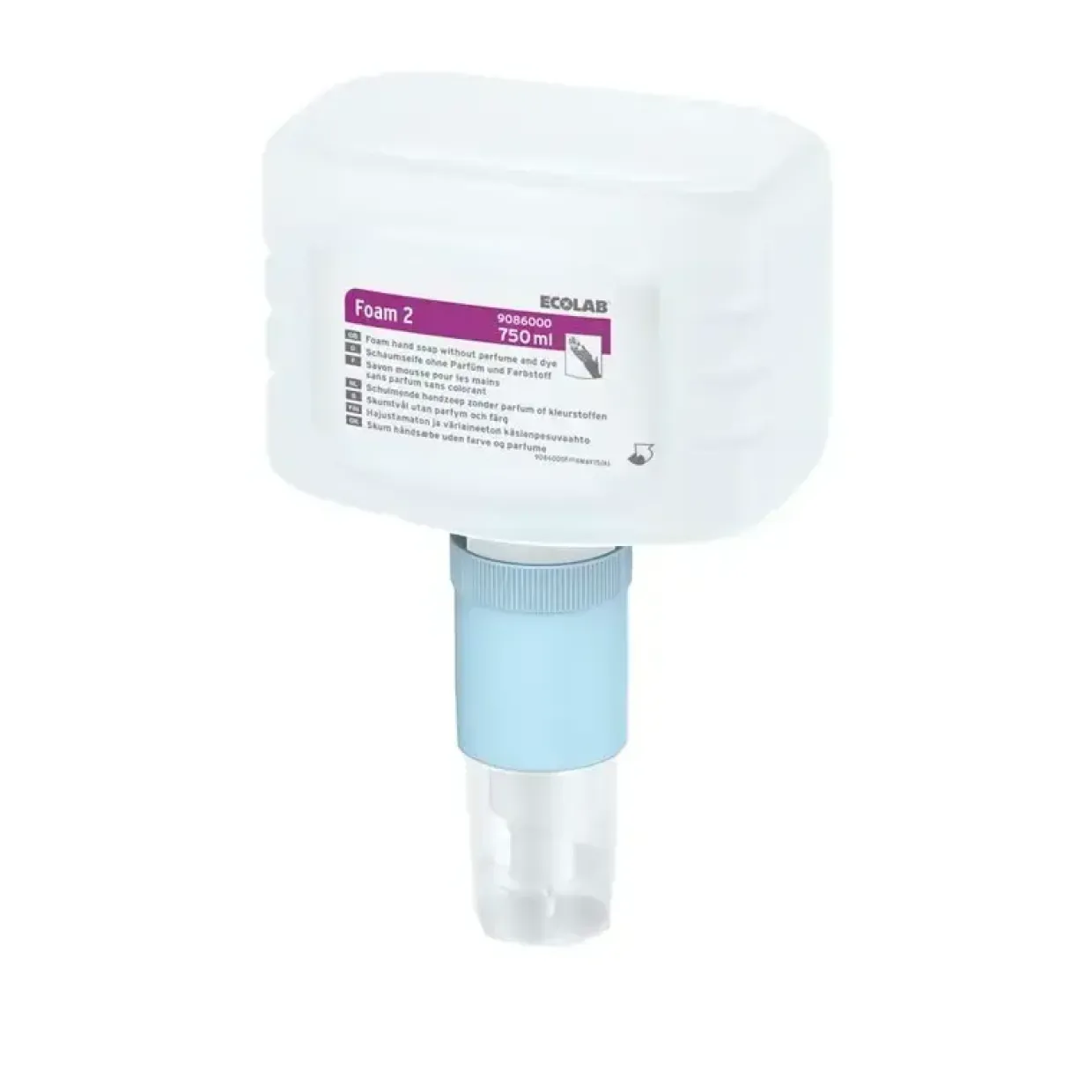 Skumsæbe Foam 2, uden farve og parfume, 750ml - 6 stk