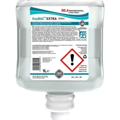 Skumsæbe - SC Johnson Oxybac Ekstra - 1000 ml - Uden farve og parfume - Double Dose Pumpe - 6 stk
