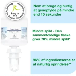 Skumsæbe Tork 525502 Mild Duft Mini S5 8x525ml