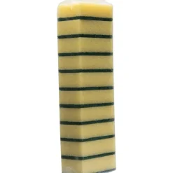 Skuresvamp, 9x5,5x2,8cm, grøn, polyester/polyether, grov skureeffekt - 10 stk