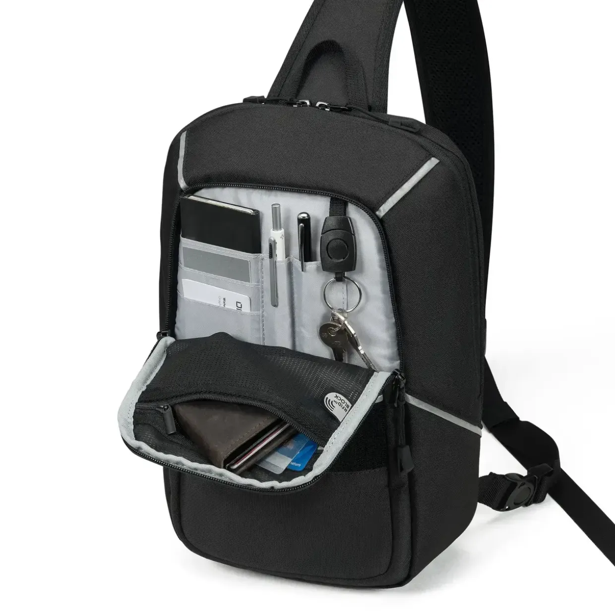 Sling Bag - Dicota Reflective - Sort