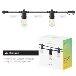 Smart lyskædeforlænger - Hombli Smart Outdoor Light String Extension - 5 m - Varm hvid - 10 pærer