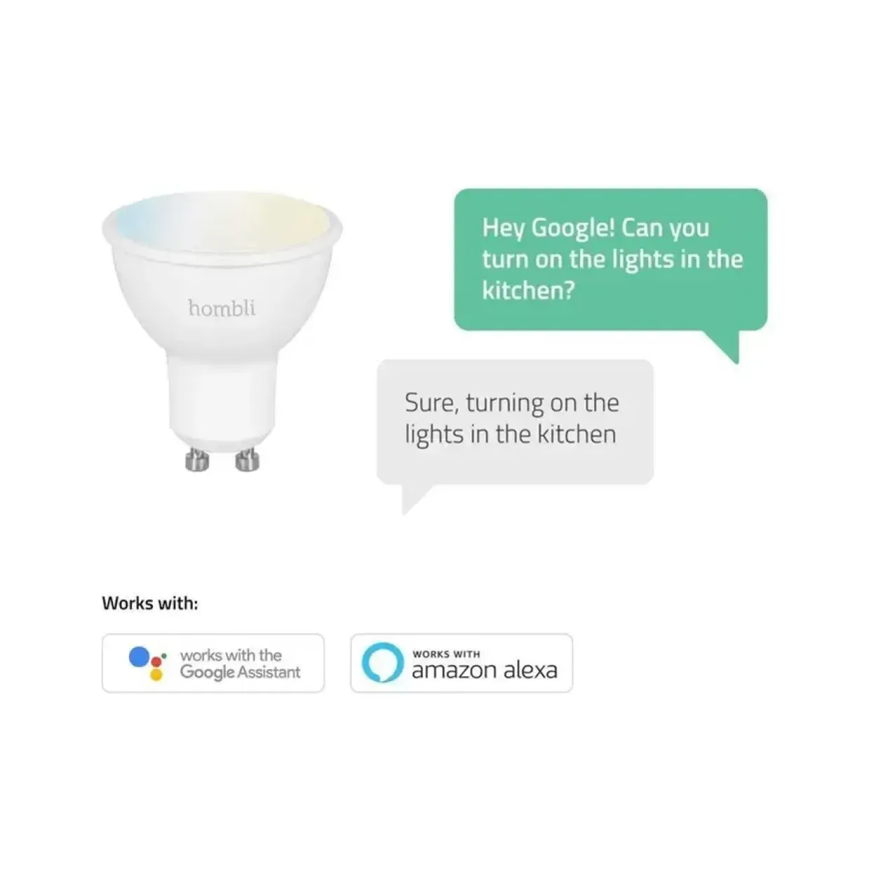 Smartpære - Hombli Smart Spot RGB & CCT (GU10) V2 - 5W - Promo Pack 1+1