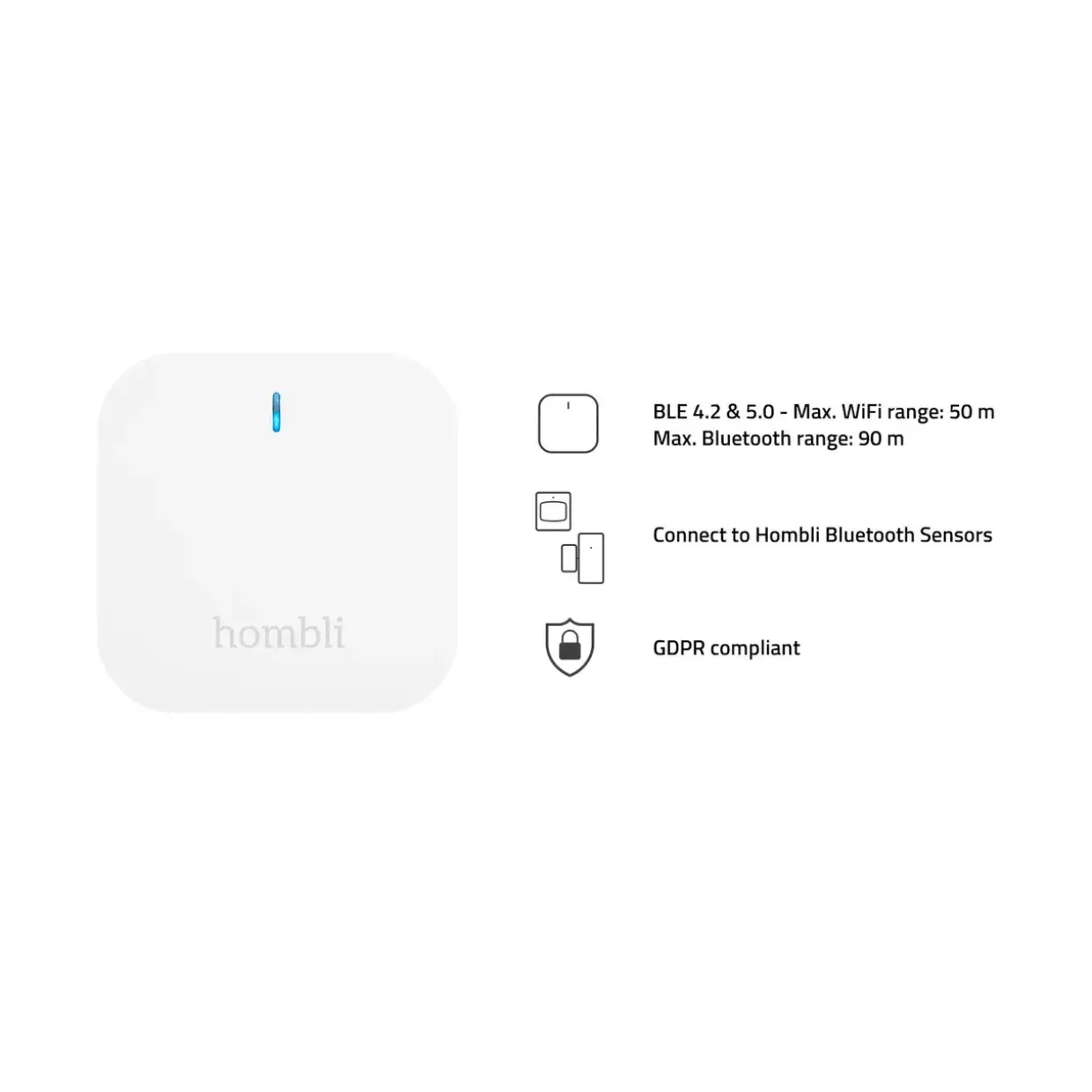 Smart sensor kit - Hombli Smart Bluetooth Sensor Kit - Hvid - Inkl. Bridge, kontakt- og bevægelsessensor