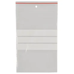 Små lynlåsposer klar LDPE-virgin 8x12cm med skrivefelt - 200 stk